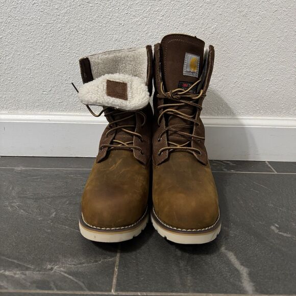 Carhartt Boots Womens Size 9 M 8-Inch Waterproof Insulated Fold‎ Down FW8079-W - Picture 4 of 7